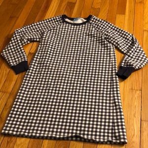 Draper James Gingham Sweatshirt Dress Size Small